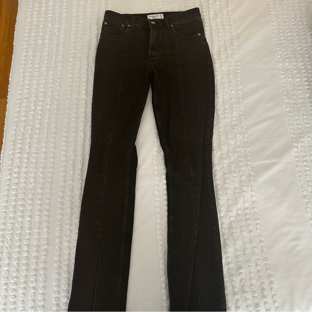 Abercrombie High Rise Skinny Split Hem Jeans